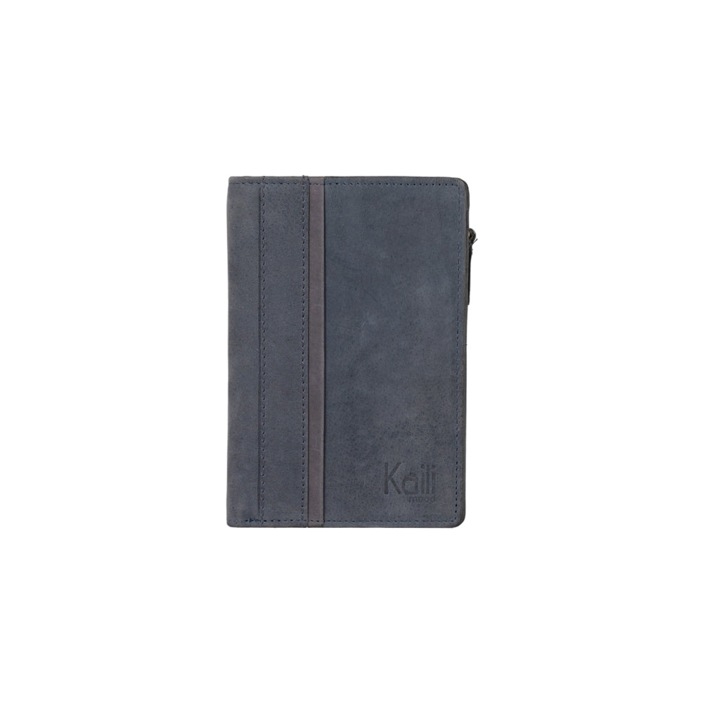 K12234DF | Portafogli Donna in Vera Pelle pieno fiore, Naked. Colore Blu. Protezione RFID. Dimensioni da chiuso: cm 9,5 x 14 x 3. Confezione: Scatola regalo fondo/coperchio