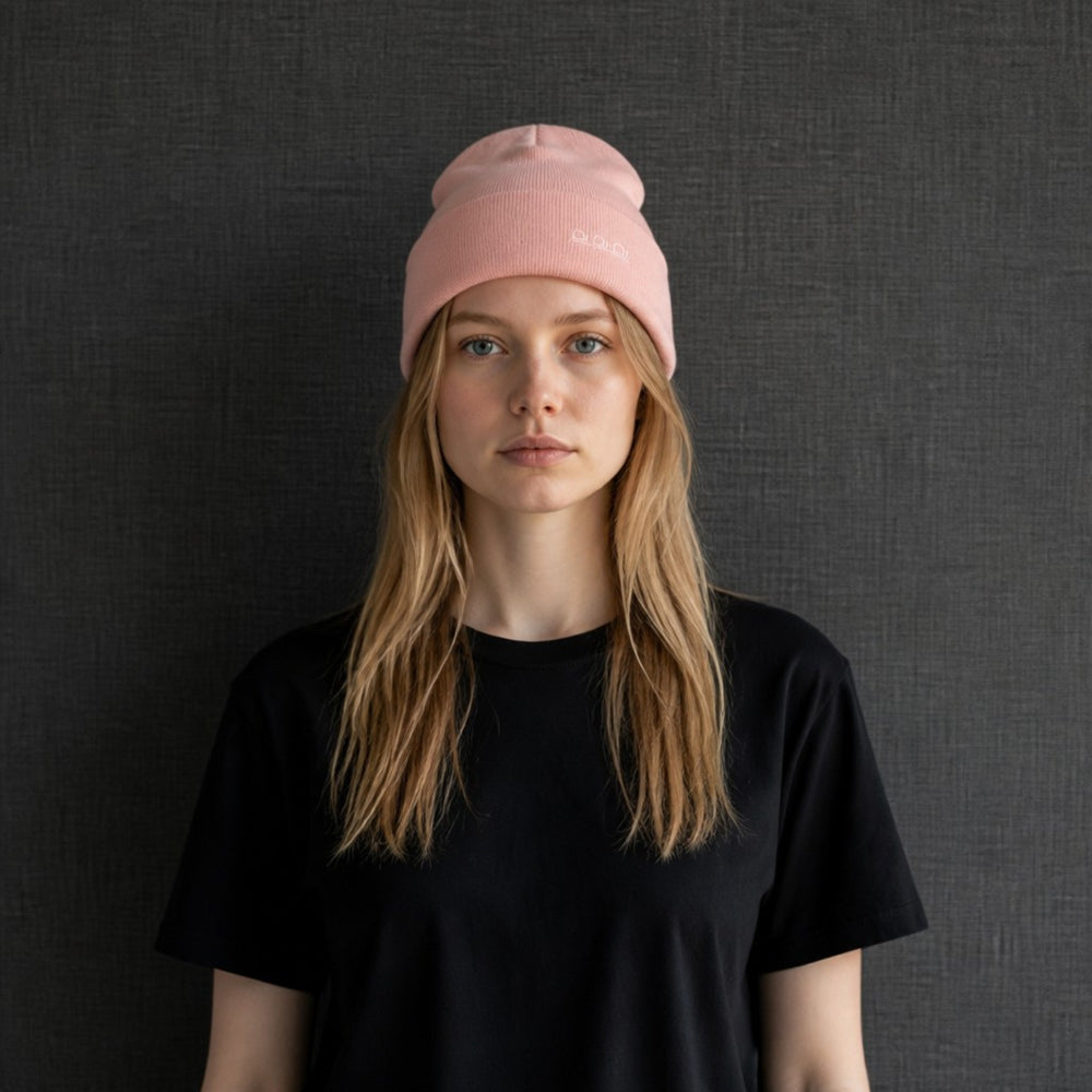 K5001AZ | ORTLES - Berretto Unisex in Maglia Rasata Tubolare Made in Italy. Colore Rosa Antico