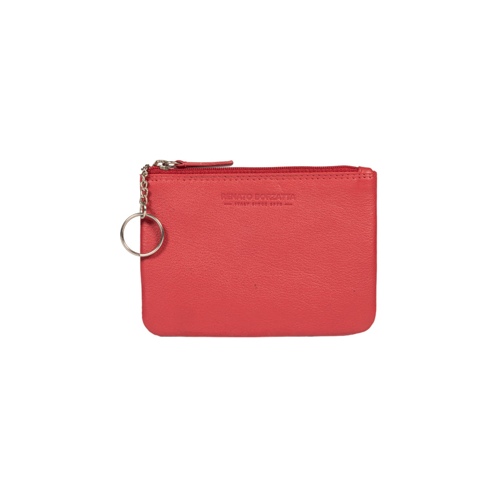 RB12032V | Bustina Portachiavi/Portamonete in Vera Pelle pieno fiore, con leggera grana. Colore Rosso. Protezione RFID. Dimensioni: cm 13 x 9 x 0,5. Confezione: Scatola regalo fondo/coperchio (copia)