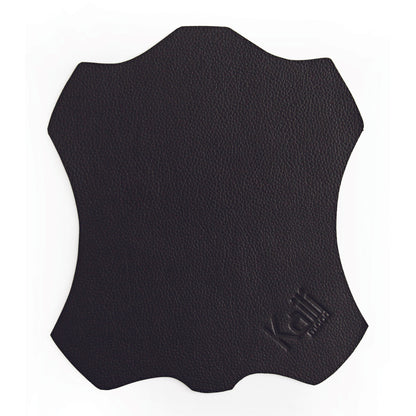 K0001AB | Made in Italy mouse pad in genuine full-grain leather, dollar grain - Black color - Dimensions: 20 x 23 cm - Packaging: TNT tubular bag