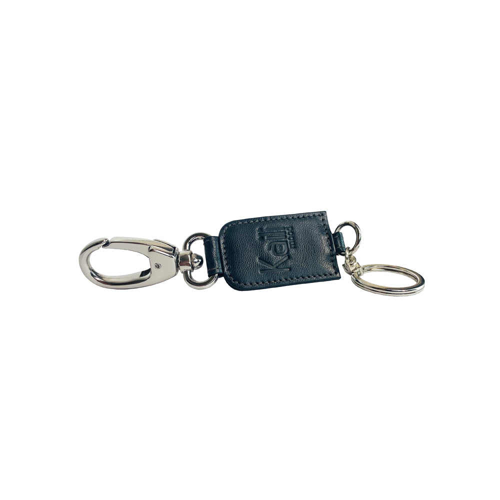 K10542FB | Genuine smooth full grain leather key ring. Color: Grey. Accessories Polished nickel. Total dimensions: 3 x 16 x 0.5 cm. Packaging: Rigid bottom/lid gift box