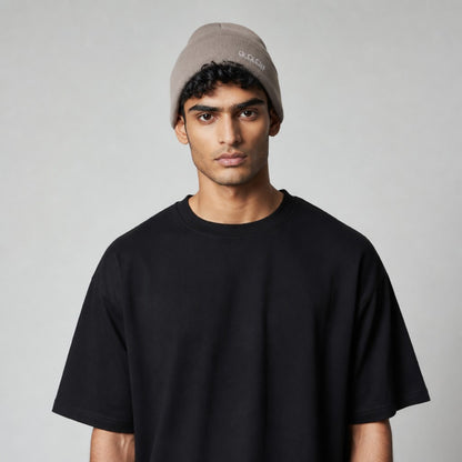 K5001AF | ORTLES - Berretto Unisex in Maglia Rasata Tubolare Made in Italy. Colore  Grigio Medio