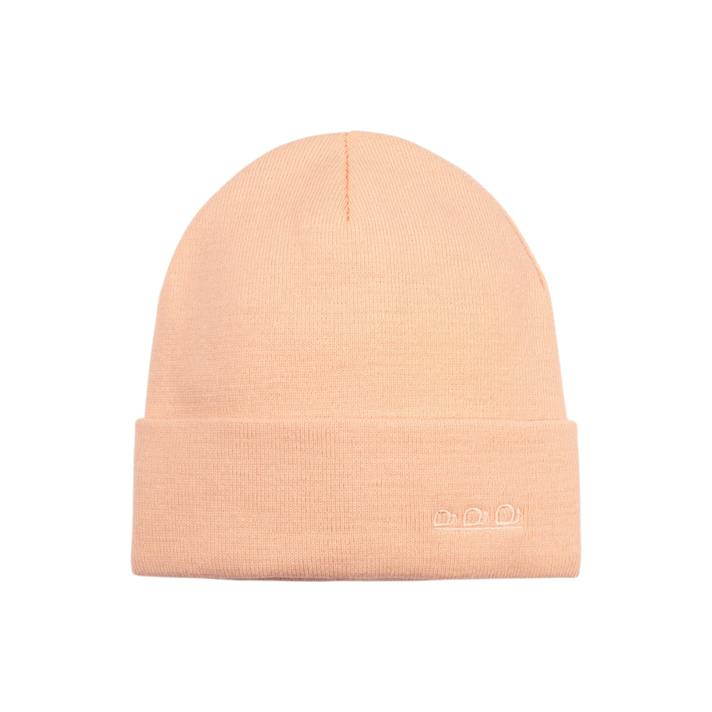 K5001AU | ORTLES - Berretto Unisex in Maglia Rasata Tubolare Made in Italy. Colore Cipria