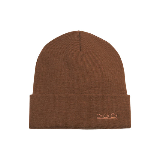 K5001C | ORTLES - Berretto Unisex in Maglia Rasata Tubolare Made in Italy. Colore Marrone