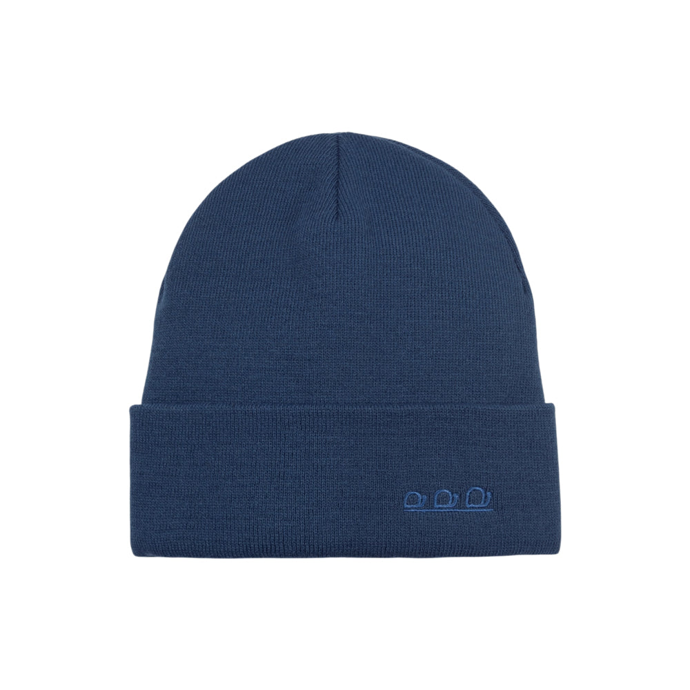 K5001D | ORTLES - Berretto Unisex in Maglia Rasata Tubolare Made in Italy. Colore Blu