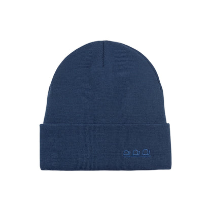 K5001D | ORTLES - Berretto Unisex in Maglia Rasata Tubolare Made in Italy. Colore Blu