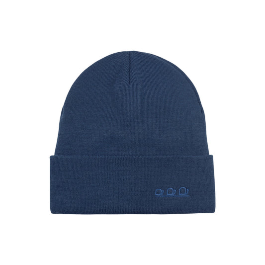 K5001D | ORTLES - Berretto Unisex in Maglia Rasata Tubolare Made in Italy. Colore Blu