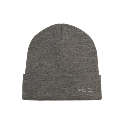 K5001DG | ORTLES - Berretto Unisex in Maglia Rasata Tubolare Made in Italy. Colore Grigio Melange