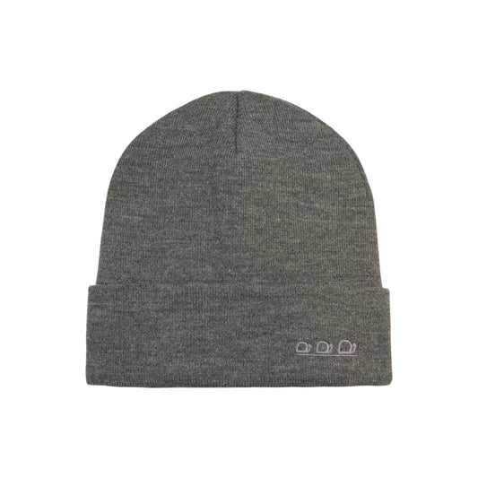 K5001DG | ORTLES - Berretto Unisex in Maglia Rasata Tubolare Made in Italy. Colore Grigio Melange