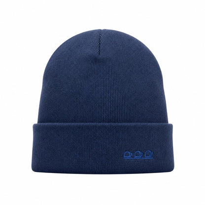 K5001D | ORTLES - Berretto Unisex in Maglia Rasata Tubolare Made in Italy. Colore Blu