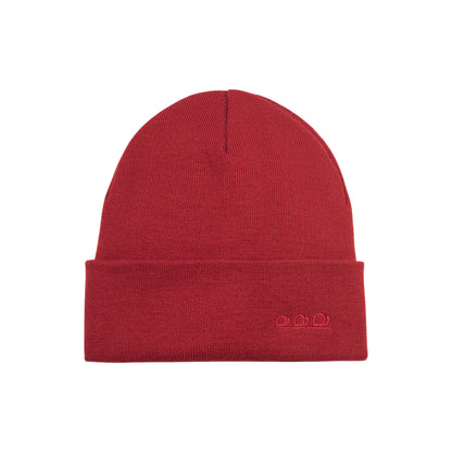 K5001EC | ORTLES - Berretto Unisex in Maglia Rasata Tubolare Made in Italy. Colore Granata