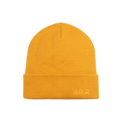 K5001R | ORTLES - Berretto Unisex in Maglia Rasata Tubolare Made in Italy. Colore Giallo