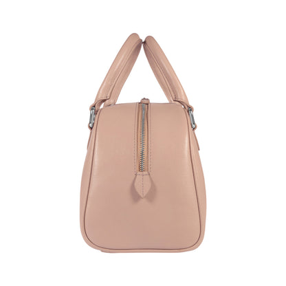RB1034AU | Borsa Bowling da Donna VIRGINIA in Vera Pelle Saffiano Made in Italy. Colore Cipria