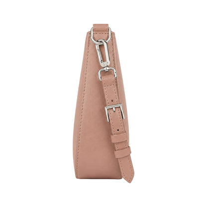 RB1036AU | Borsa Hobo da Donna LARA in Vera Pelle Saffiano Made in Italy. Colore Cipria