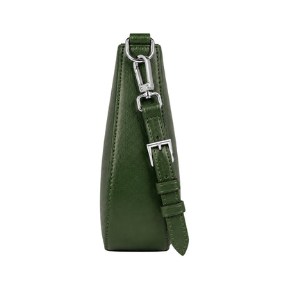 RB1036E | Borsa Hobo da Donna LARA in Vera Pelle Saffiano Made in Italy. Colore Verde