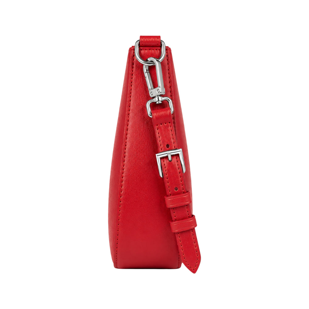 RB1036V | Borsa Hobo da Donna LARA in Vera Pelle Saffiano Made in Italy. Colore Rosso