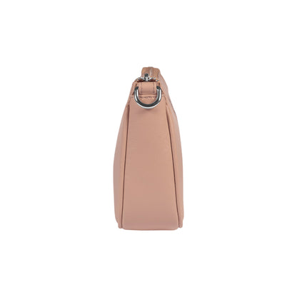 RB1037AU | Borsetta a Tracolla da Donna GRETA in Vera Pelle Saffiano Made in Italy. Colore Cipria