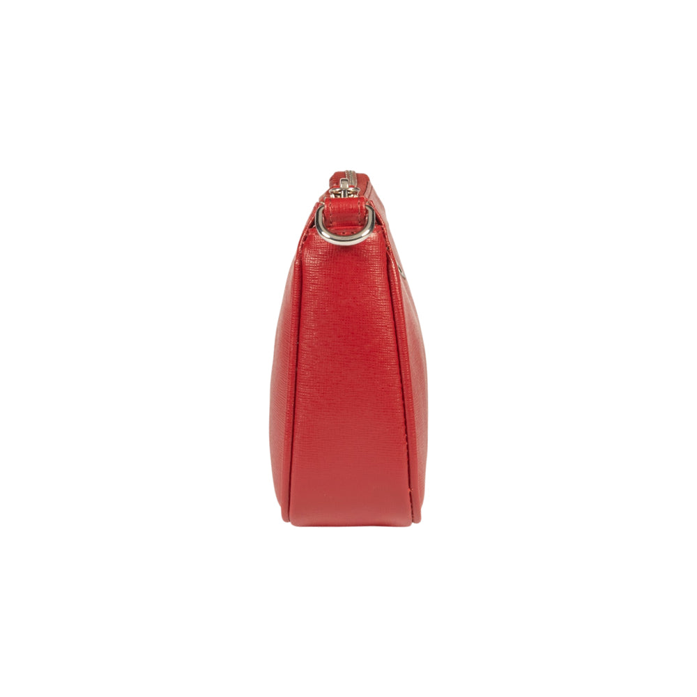 RB1037V | Borsetta a Tracolla da Donna GRETA in Vera Pelle Saffiano Made in Italy. Colore Rosso
