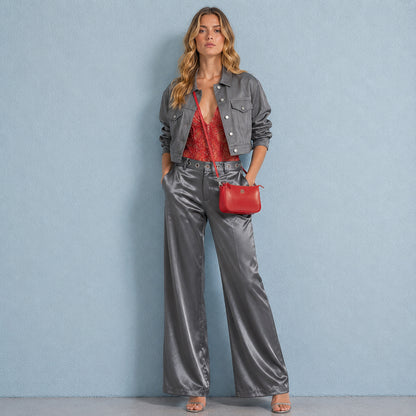 RB1037V | Borsetta a Tracolla da Donna GRETA in Vera Pelle Saffiano Made in Italy. Colore Rosso