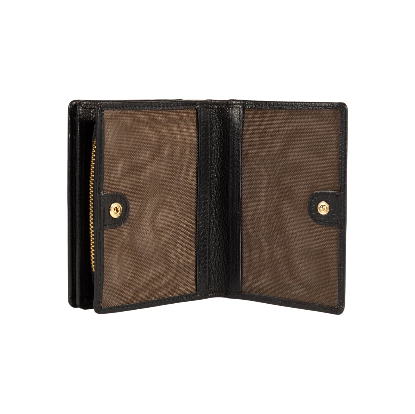 RB1080GA | Portafogli Donna Made in Italy in Vera Pelle grana Dollaro. Colore Nero. Dimensioni (da chiuso): cm 13 x 9 x 2,5