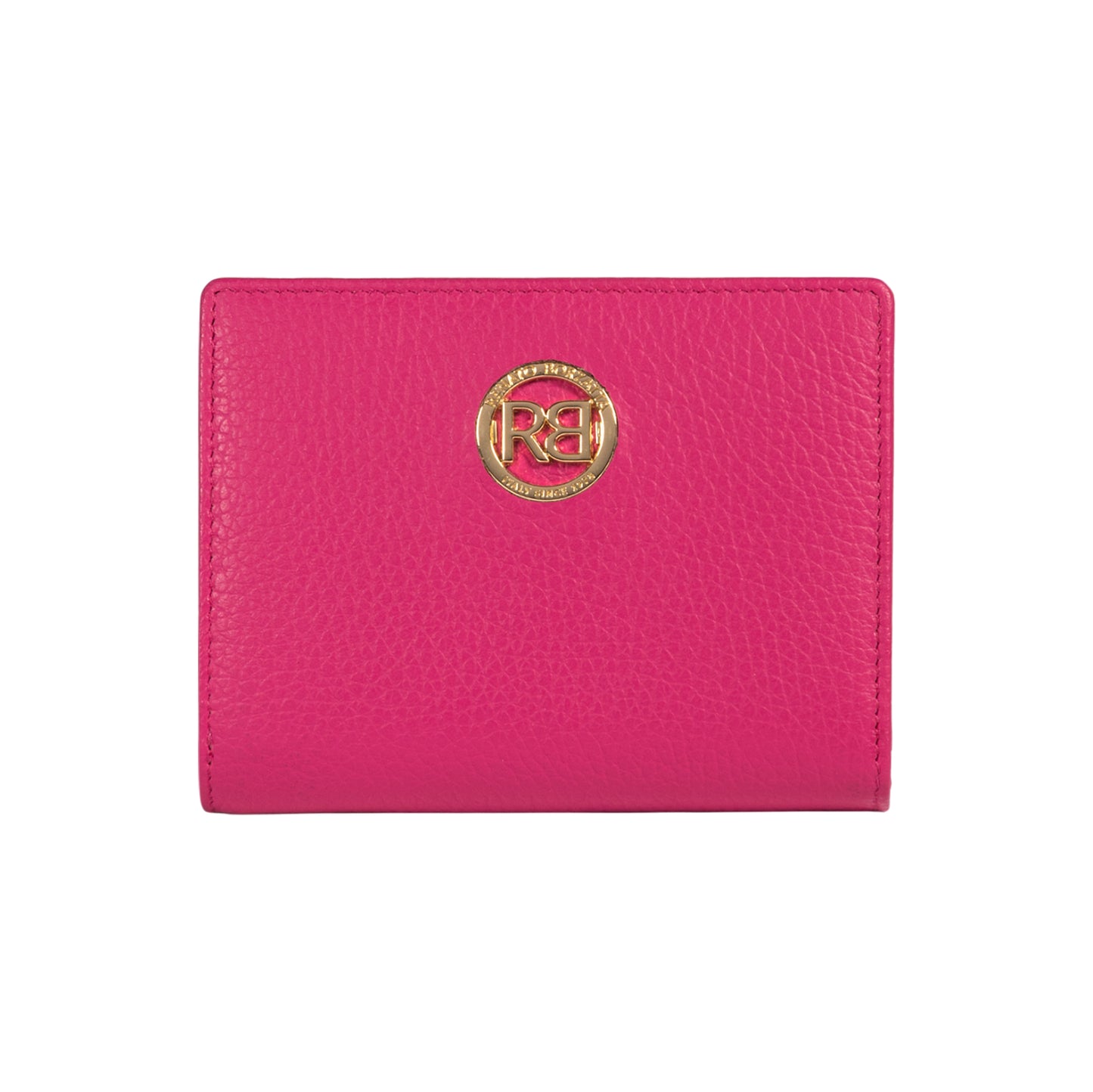 RB1080GBE | Portafogli Donna Made in Italy in Vera Pelle grana Dollaro. Colore Fuxia. Dimensioni (da chiuso): cm 13 x 9 x 2,5