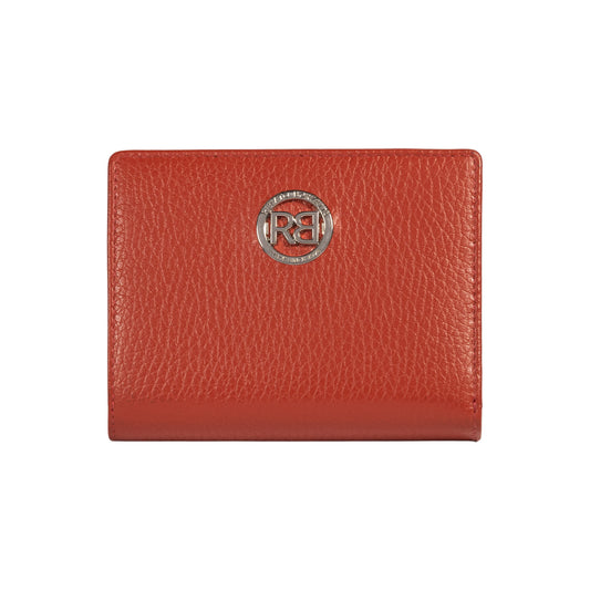 RB1080SAM | Portafogli Donna Made in Italy in Vera Pelle grana Dollaro. Colore Paprika. Dimensioni (da chiuso): cm 13 x 9 x 2,5