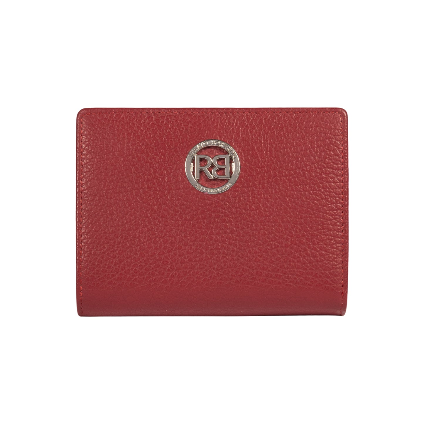 RB1080SQ | Portafogli Donna Made in Italy in Vera Pelle grana Dollaro. Colore Rubino. Dimensioni (da chiuso): cm 13 x 9 x 2,5