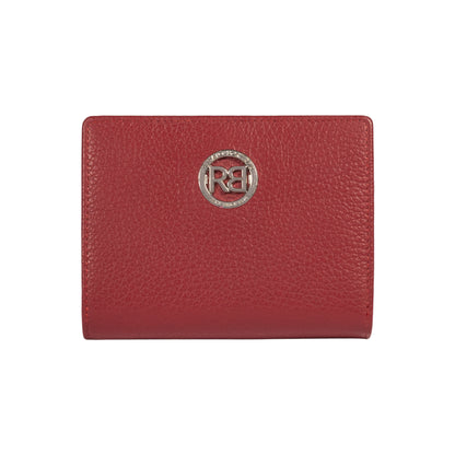 RB1080SQ | Portafogli Donna Made in Italy in Vera Pelle grana Dollaro. Colore Rubino. Dimensioni (da chiuso): cm 13 x 9 x 2,5