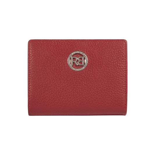 RB1080SQ | Portafogli Donna Made in Italy in Vera Pelle grana Dollaro. Colore Rubino. Dimensioni (da chiuso): cm 13 x 9 x 2,5