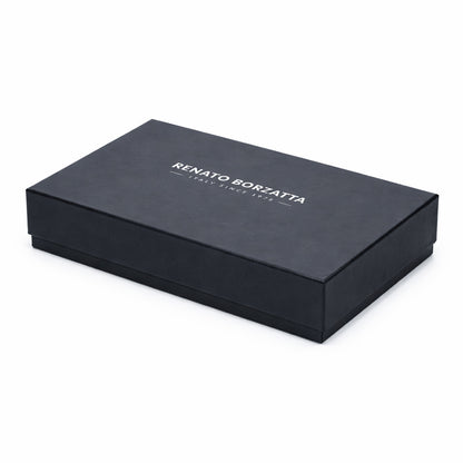 RB1081GA | Portafogli Donna con chiusura lampo Made in Italy in Vera Pelle grana Dollaro. Colore Nero. Dimensioni: cm 20 x 10 x 2,5