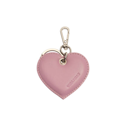 RB1082SCI | Portachiavi Heart Charm Made in Italy in in Vera Pelle Liscia Opaca. Colore Lilla