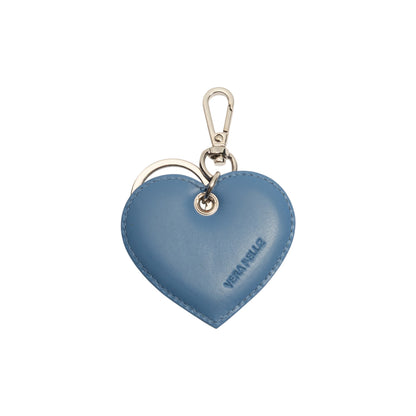 RB1082SCP | Portachiavi Heart Charm Made in Italy in in Vera Pelle Liscia Opaca. Colore Glicine