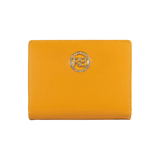 RB1083GAR | Portafogli Donna Made in Italy in Vera Pelle Liscia Opaca. Colore Senape. Dimensioni (da chiuso): cm 13 x 9 x 2,5