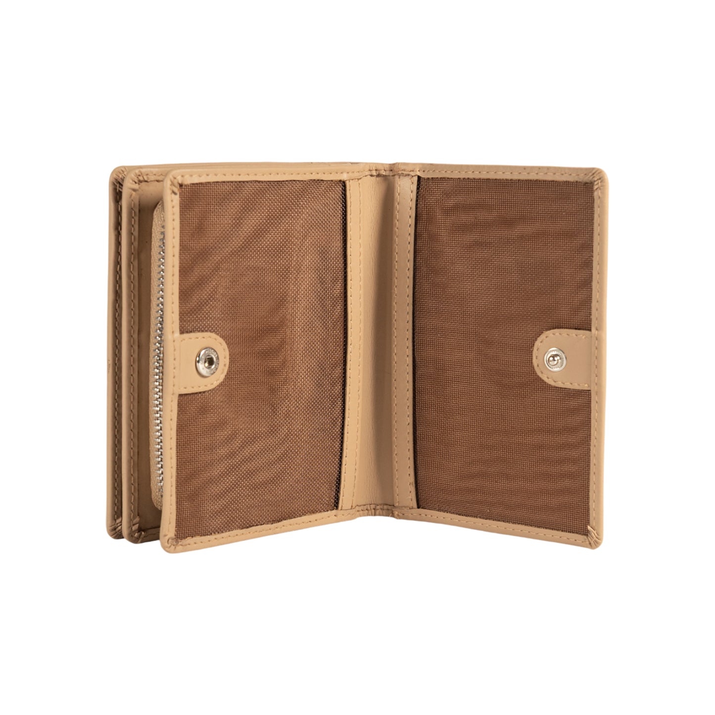 RB1083SAL | Portafogli Donna Made in Italy in Vera Pelle Liscia Opaca. Colore Beige. Dimensioni (da chiuso): cm 13 x 9 x 2,5