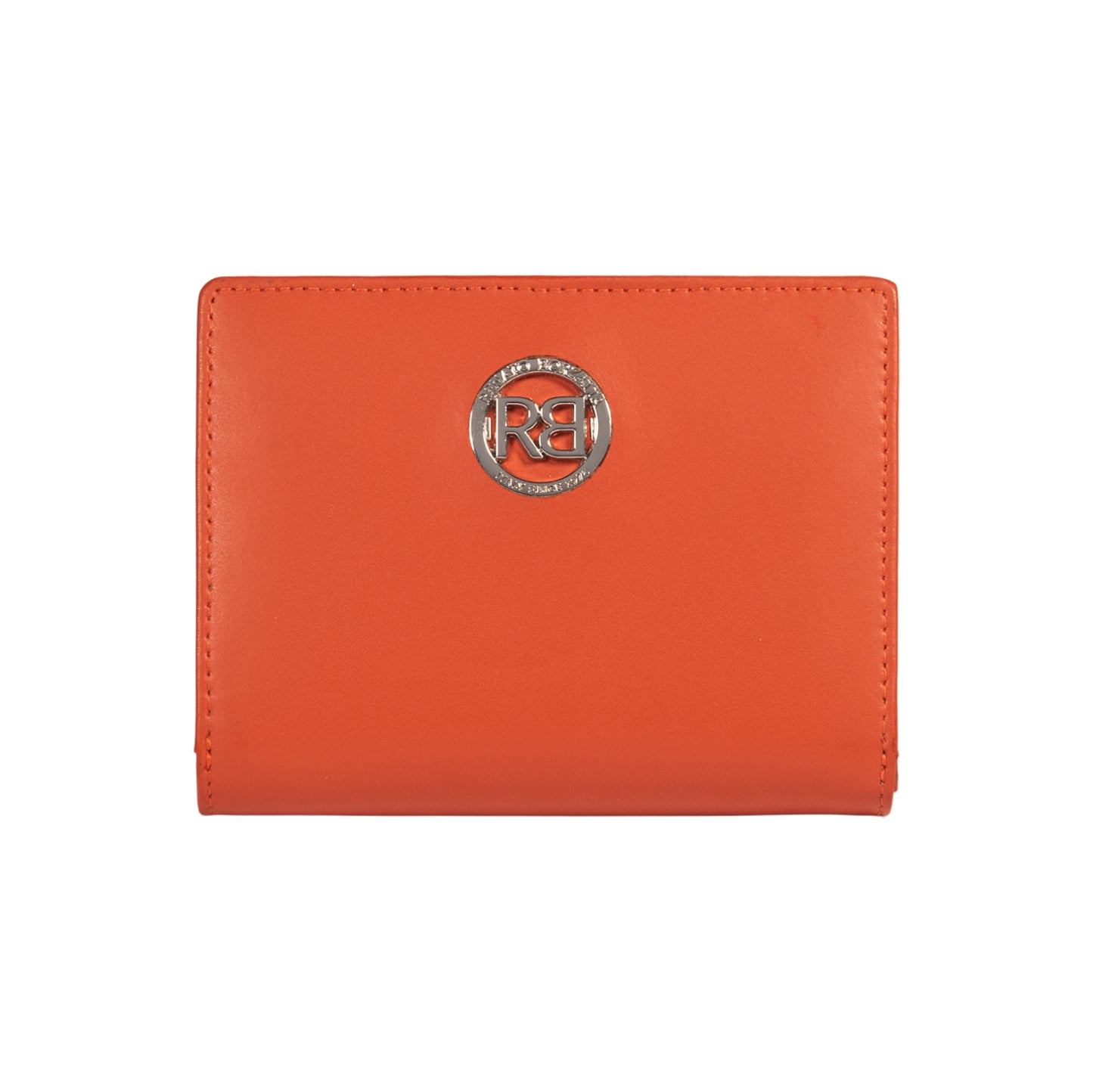 RB1083SAM | Portafogli Donna Made in Italy in Vera Pelle Liscia Opaca. Colore Paprika. Dimensioni (da chiuso): cm 13 x 9 x 2,5
