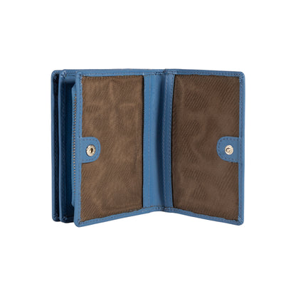 RB1083SCP | Portafogli Donna Made in Italy in Vera Pelle Liscia Opaca. Colore Glicine. Dimensioni (da chiuso): cm 13 x 9 x 2,5