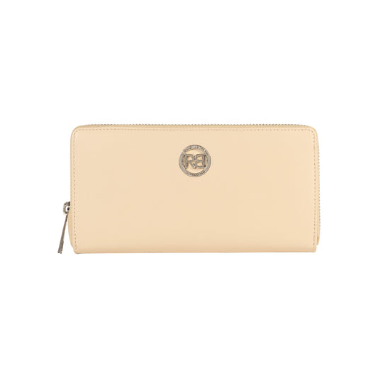 RB1084SAL | Portafogli Donna con chiusura lampo Made in Italy in Vera Pelle Liscia Opaca. Colore Beige. Dimensioni: cm 20 x 10 x 2,5