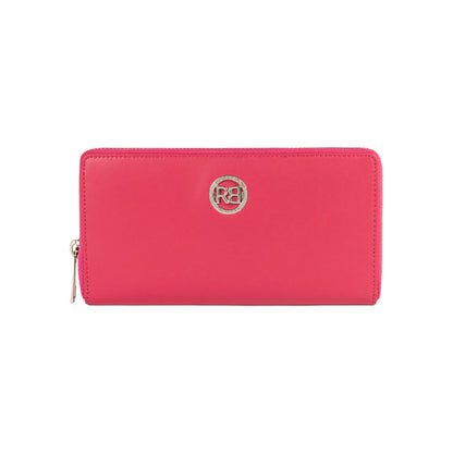 RB1084SBE | Portafogli Donna con chiusura lampo Made in Italy in Vera Pelle Liscia Opaca. Colore Fuxia. Dimensioni: cm 20 x 10 x 2,5