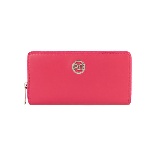RB1084SBE | Portafogli Donna con chiusura lampo Made in Italy in Vera Pelle Liscia Opaca. Colore Fuxia. Dimensioni: cm 20 x 10 x 2,5