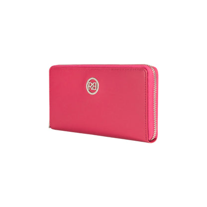 RB1084SBE | Portafogli Donna con chiusura lampo Made in Italy in Vera Pelle Liscia Opaca. Colore Fuxia. Dimensioni: cm 20 x 10 x 2,5