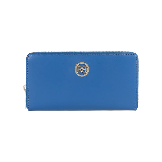 RB1084SCH | Portafogli Donna con chiusura lampo Made in Italy in Vera Pelle Liscia Opaca. Colore Royal Blu. Dimensioni: cm 20 x 10 x 2,5