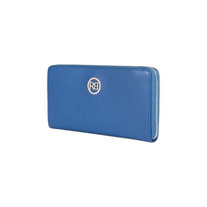RB1084SCH | Portafogli Donna con chiusura lampo Made in Italy in Vera Pelle Liscia Opaca. Colore Royal Blu. Dimensioni: cm 20 x 10 x 2,5