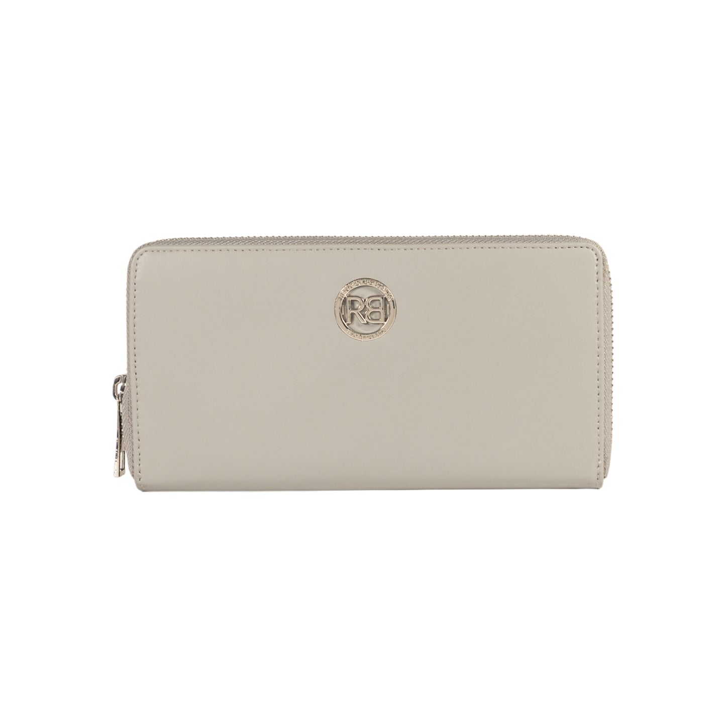 RB1084SF | Portafogli Donna con chiusura lampo Made in Italy in Vera Pelle Liscia Opaca. Colore Grigio. Dimensioni: cm 20 x 10 x 2,5