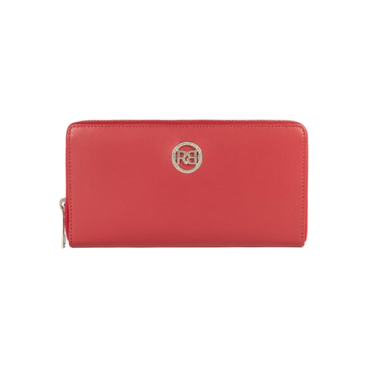 RB1084SV | Portafogli Donna con chiusura lampo Made in Italy in Vera Pelle Liscia Opaca. Colore Rosso. Dimensioni: cm 20 x 10 x 2,5