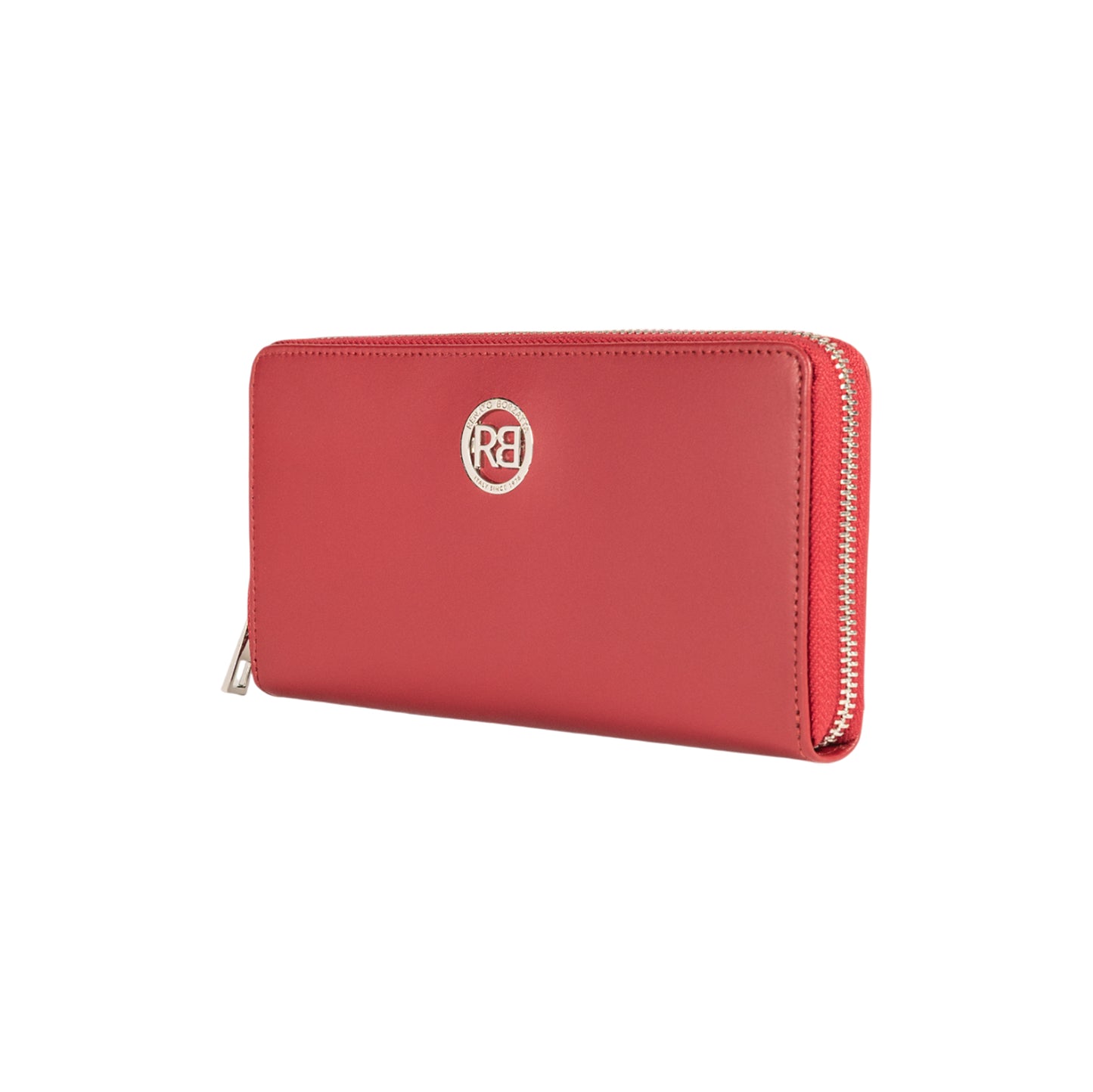 RB1084SV | Portafogli Donna con chiusura lampo Made in Italy in Vera Pelle Liscia Opaca. Colore Rosso. Dimensioni: cm 20 x 10 x 2,5