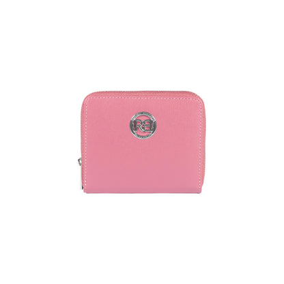 RB1086BS | Portafogli Donna con Chiusura Lampo Made in Italy in Vera Pelle Saffiano. Colore Peonia