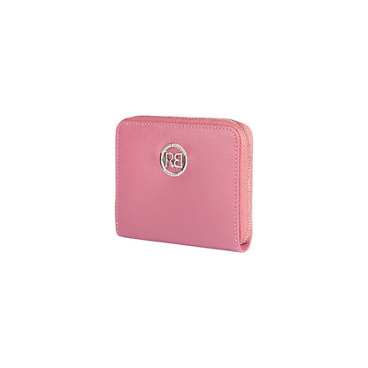 RB1086BS | Portafogli Donna con Chiusura Lampo Made in Italy in Vera Pelle Saffiano. Colore Peonia
