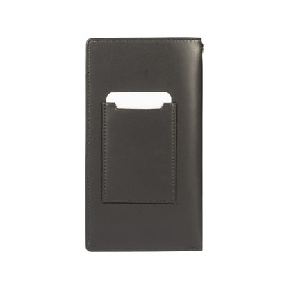 RB1087A | Porta Occhiali/Smartphone con Tracollina Made in Italy in Vera Pelle Liscia Opaca. Colore Nero
