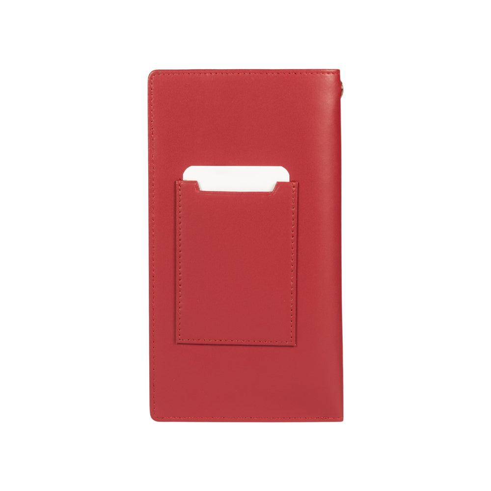 RB1087V | Porta Occhiali/Smartphone con Tracollina Made in Italy in Vera Pelle Liscia Opaca. Colore Rosso