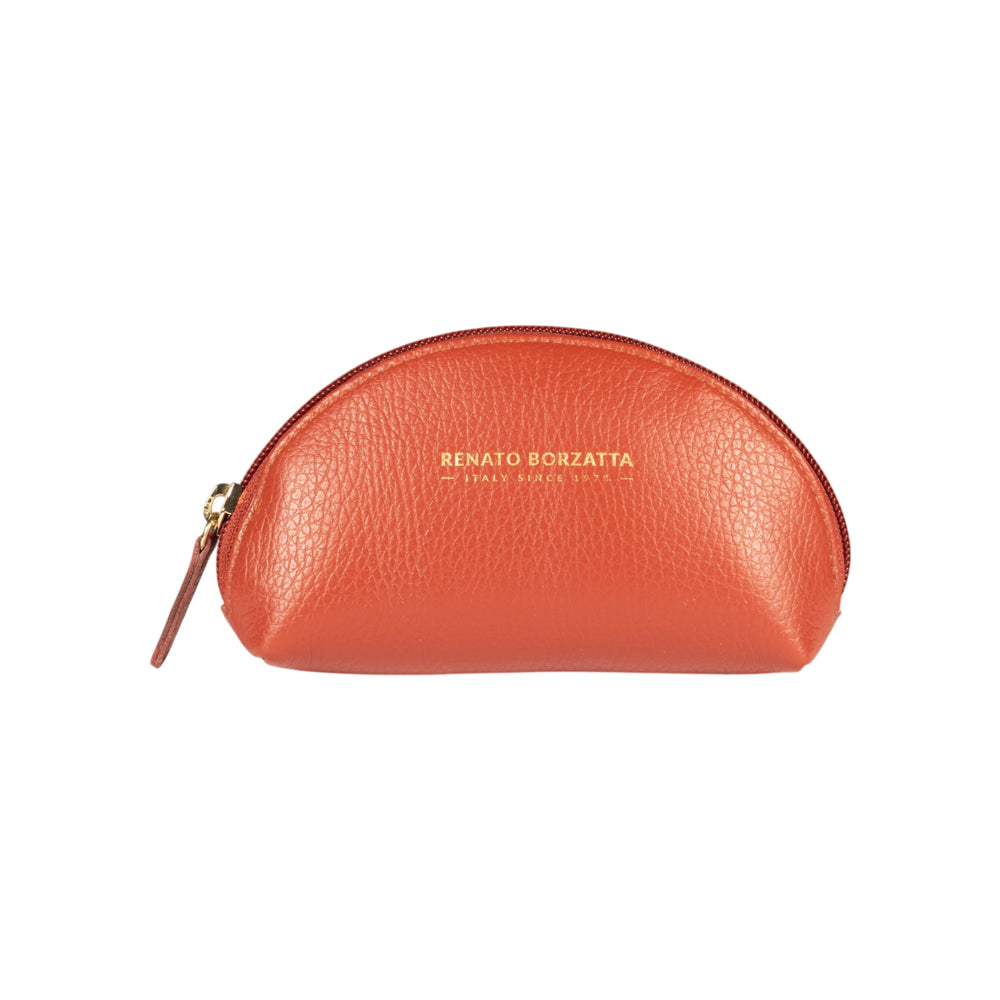 RB1089AM | Pochette a Mezzaluna Made in Italy in Vera Pelle grana Dollaro. Colore Paprika